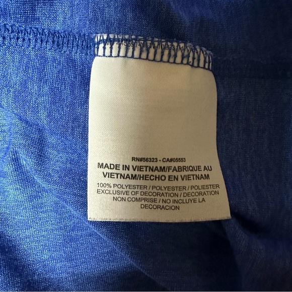 Nike Dri Fit Womens Blue Short Sleeve Shirt Size Medium - Picture 7 of 8